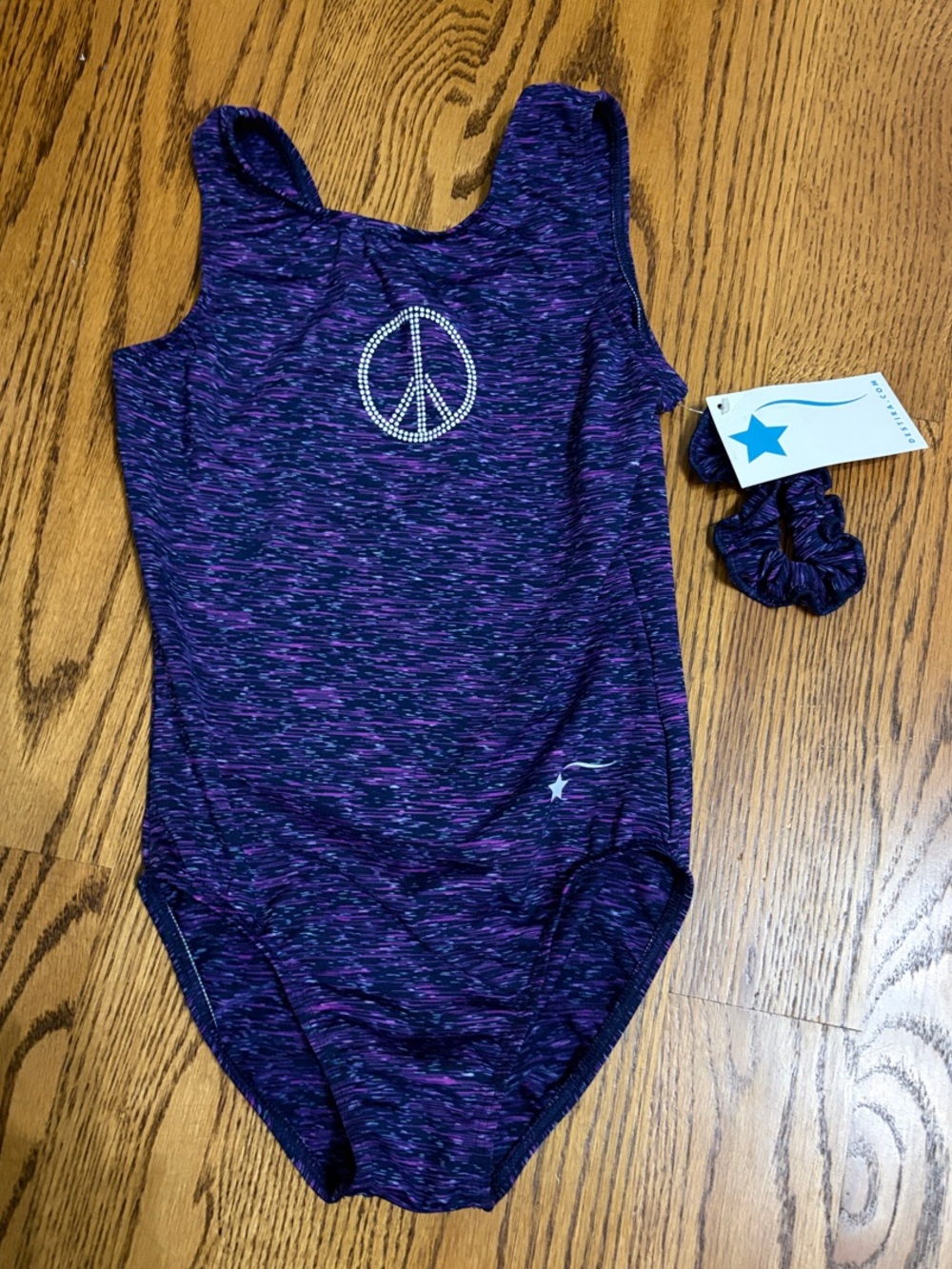 Destira Gymnastics Perfect Tank Leotard: Peace and Space Dye (Size CM 8-10)